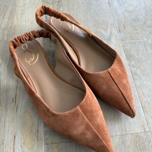 Sam Edelman Tan Pointed Flats